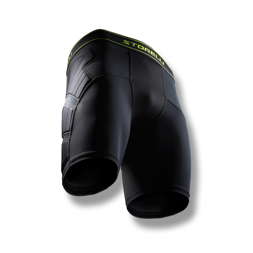 Storelli BodyShield Compression Soccer Sliding Shorts - Black/White