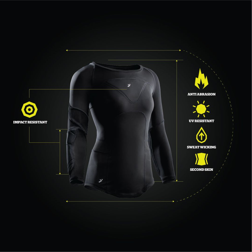 Camiseta interior 3/4 de portero BodyShield para mujer