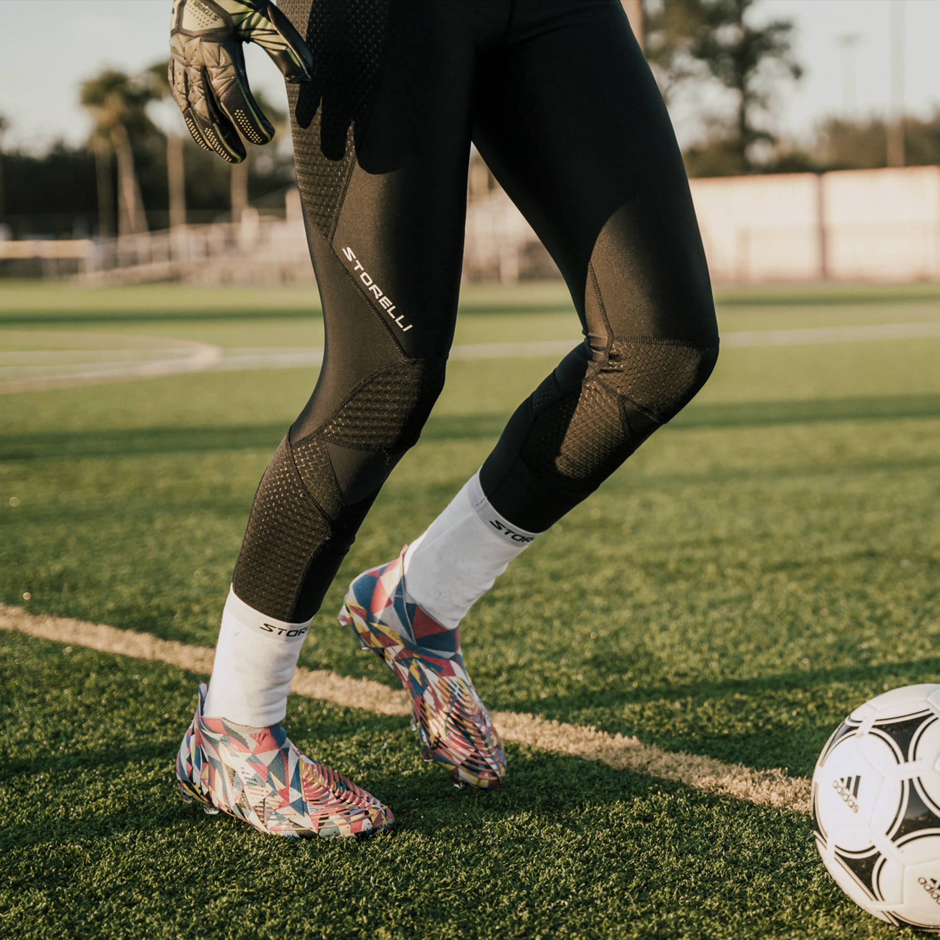 Player Boys Soccer Leggings Men Football Tights Keepcomfort Black