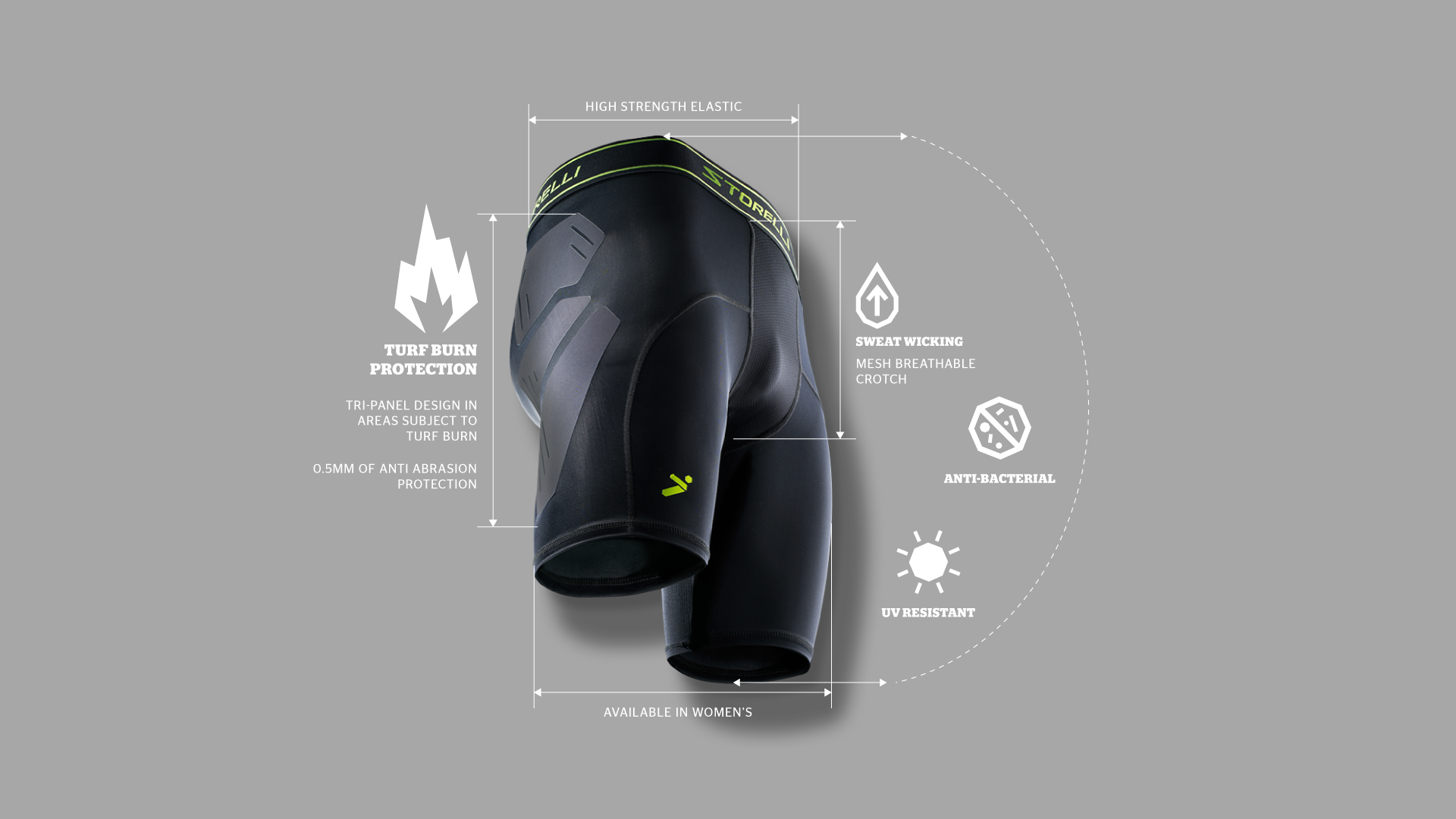 Storelli Men's BodyShield Abrasion Sliders Black | Storelli Sports