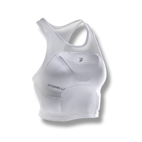 soccer crop top sports bra women chest protection white