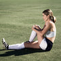 soccer women slider short padded compression protection white